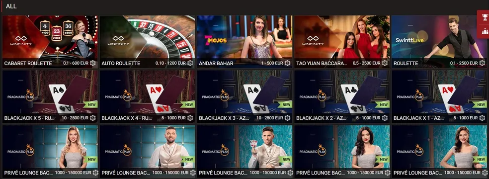 888starz casino live games