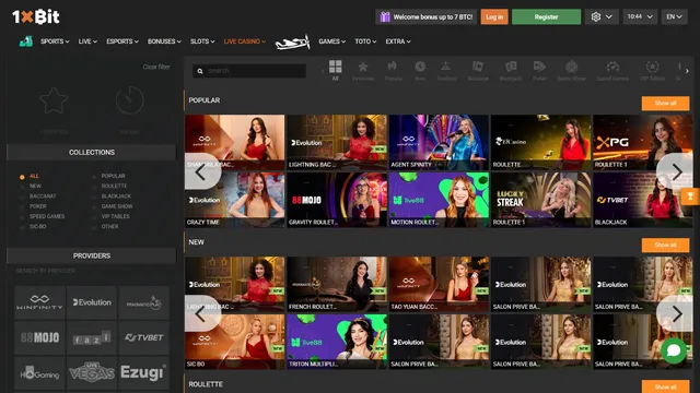 1xbit v casino live games