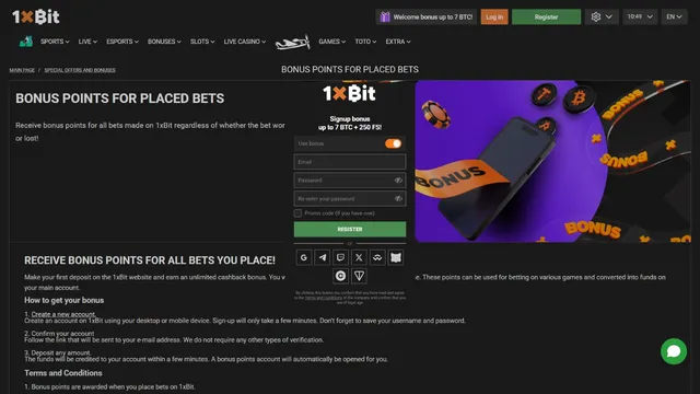 1xbit v casino registration