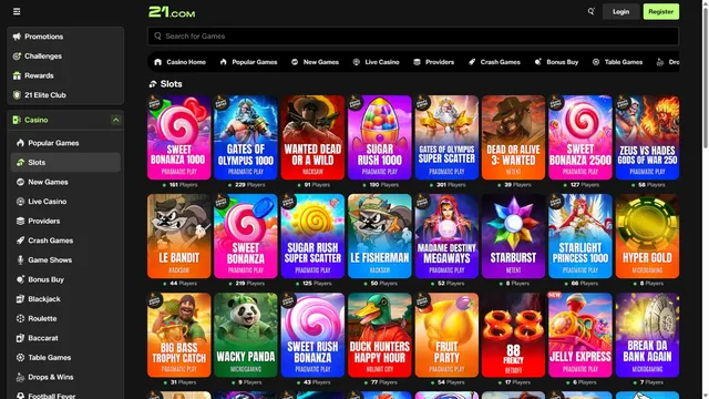 21 casino games