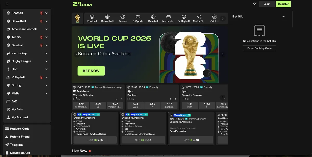 21.com casino sports icon