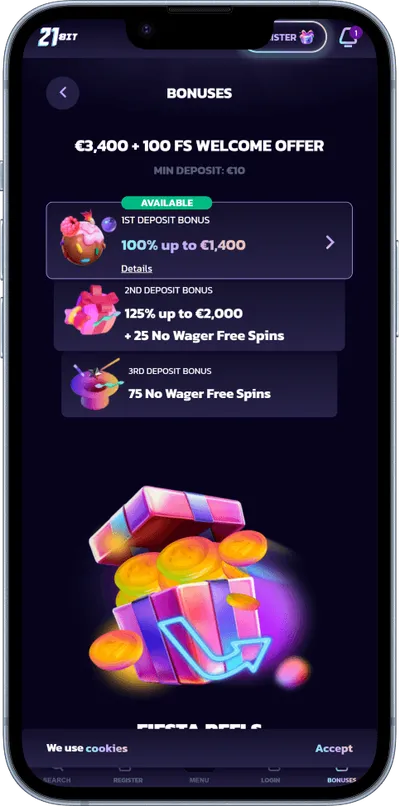 21Bit Casino phone promo