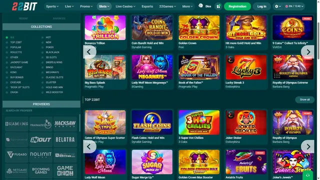 22bit casino games