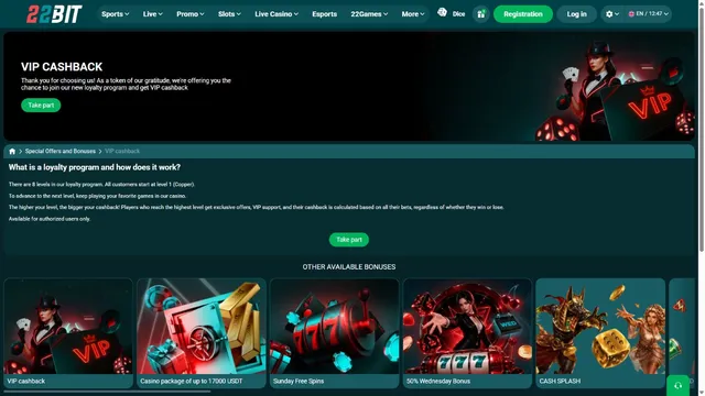 22bit casino loyalty program