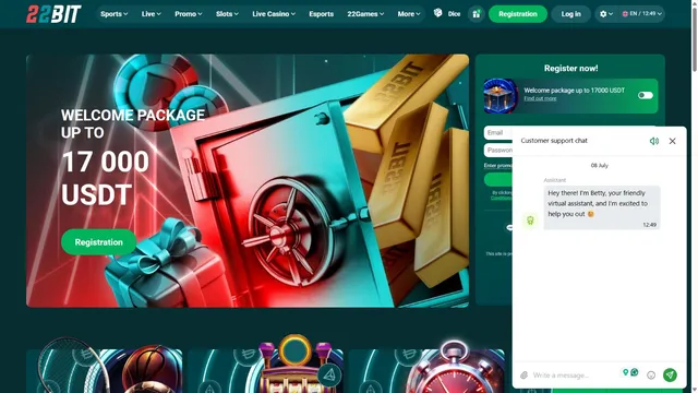 22bit casino support