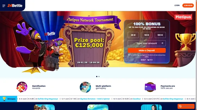 24bettle casino website screen