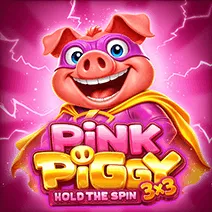 3x3 pink piggy hold the spin slot icon