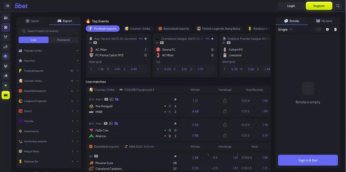 5bet casino esports icon