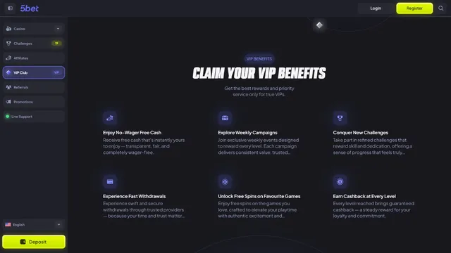 5bet casino vip club