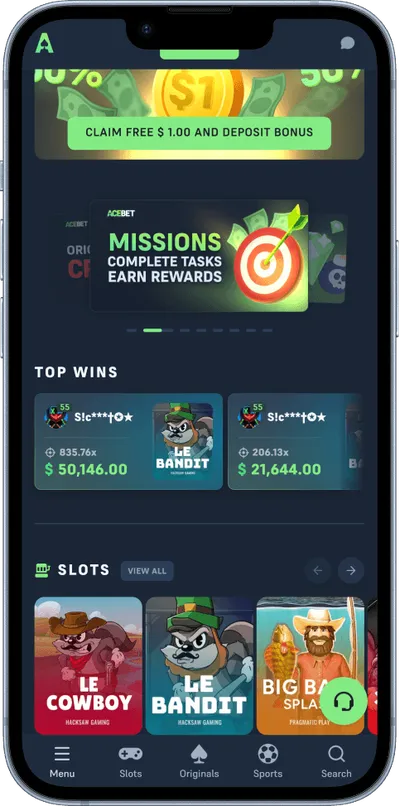 Acebet Casino phone top games