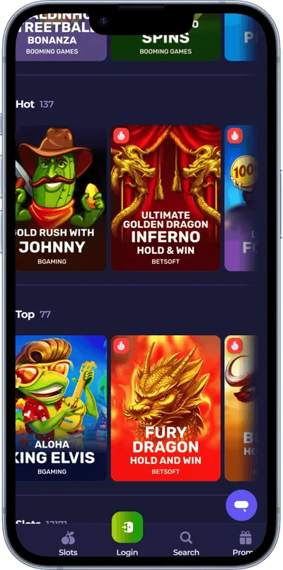 Axe Casino phone top games