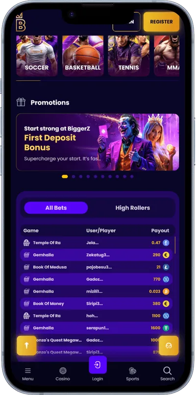Biggerz Casino phone tournaments