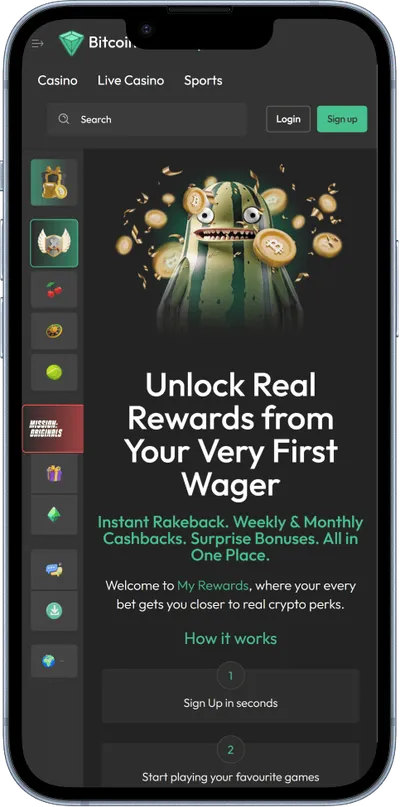 BitcoinVIP Casino phone promo