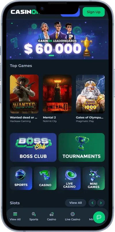 CasinOK Casino phone main