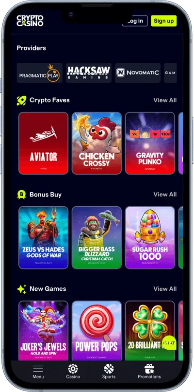 CryptoCasino casino phone games