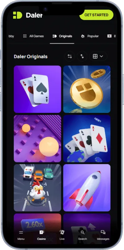 Daler Casino mobile originals games