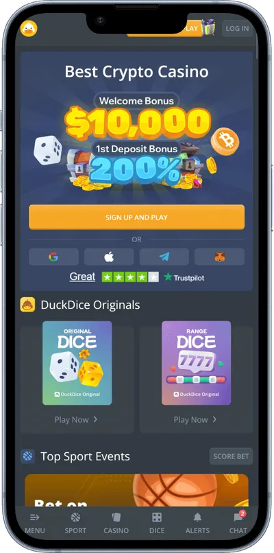 DuckDice Casino phone games