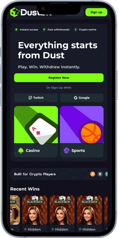 DustBit Casino phone games