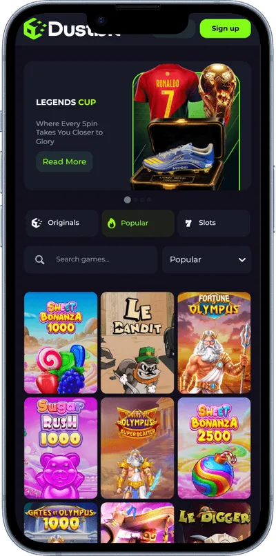 DustBit Casino phone popular games