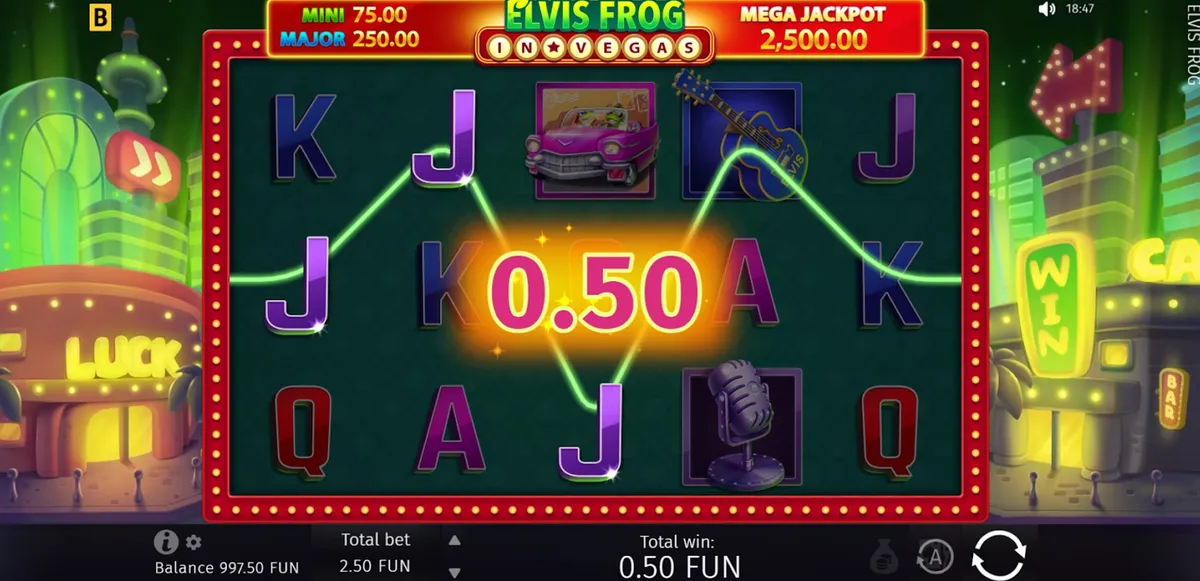 Elvis Frog in Vegas slot 2