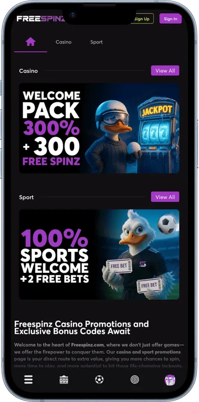 Freespinz Casino phone promo