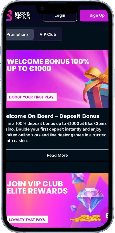 Blockspins Casino phone promotions