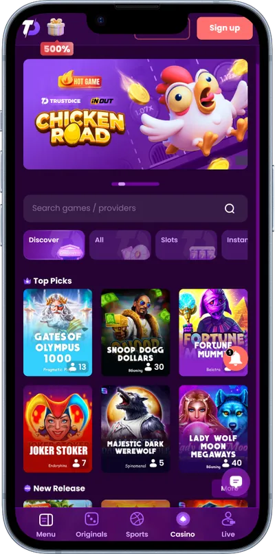 trust dice casino phone screen bonuses