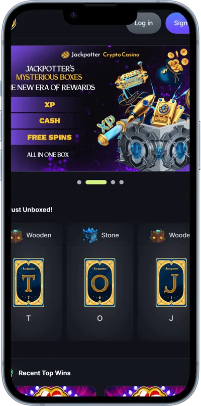 Jackpotter Casino phone main