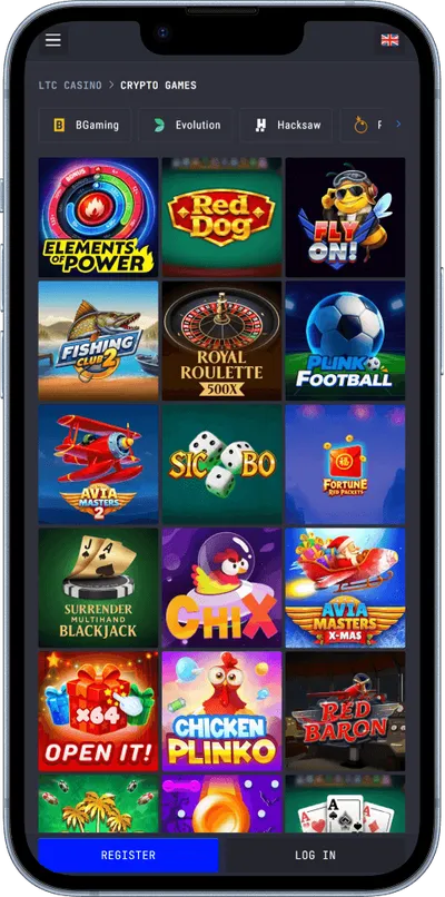 LTC Casino phone crypto games