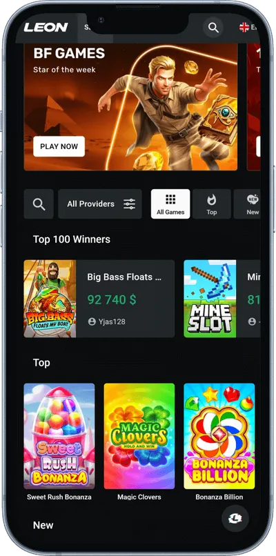 Leon Casino phone main