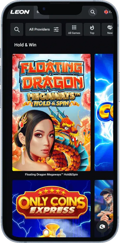 Leon Casino phone popular games