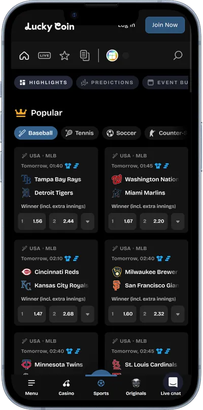 LuckyCoin Casino phone sports betting
