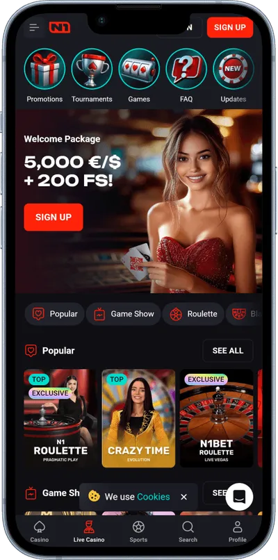 N1Bet Casino phone top games