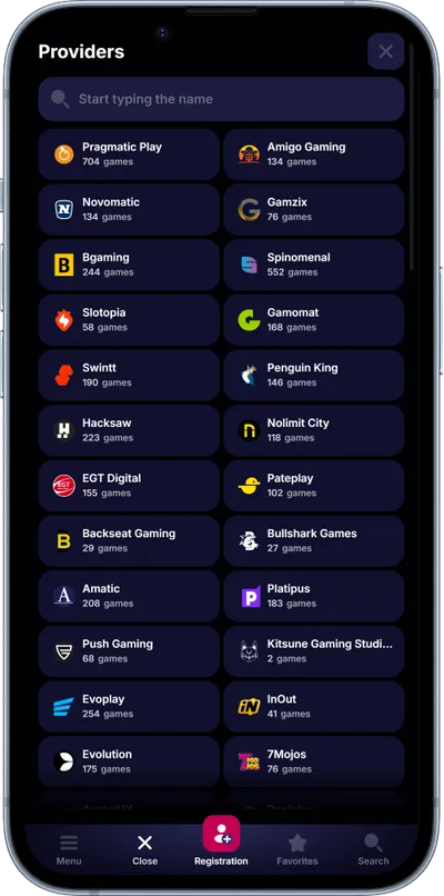 NV Casino phone screen providers