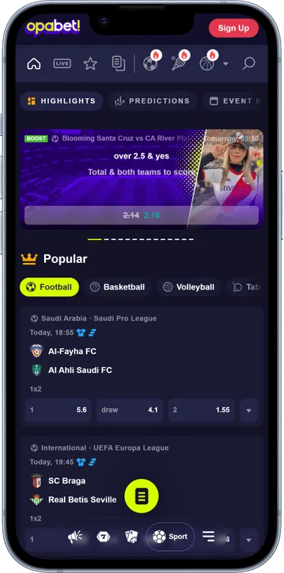 Opabet Сasino phone sports betting