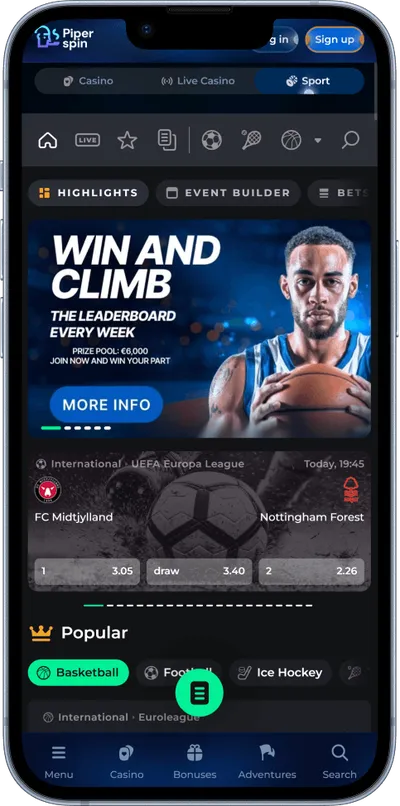 Piperspin Casino phone sports betting