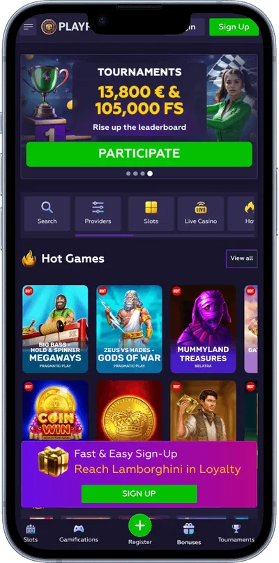 Playfina Casino phone welcome bonus