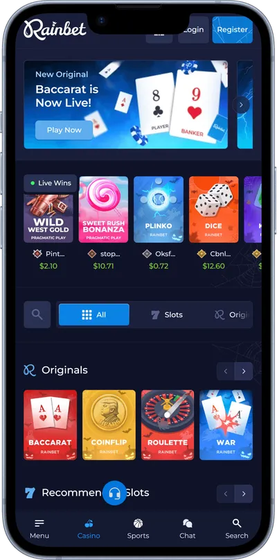 Rainbet Casino mobile casino