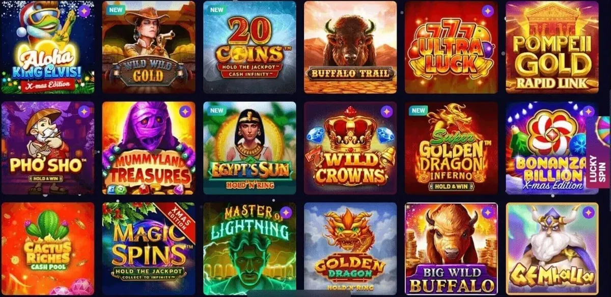 lucky7even casino games