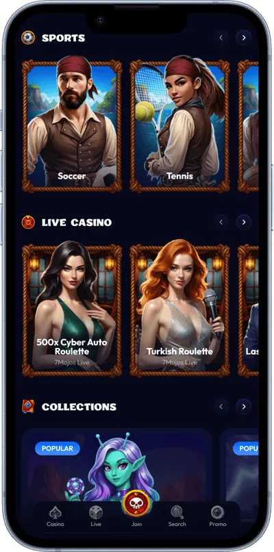 Smash Casino phone sports games