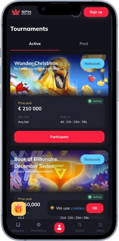 SpinEmpire Casino phone games tournaments