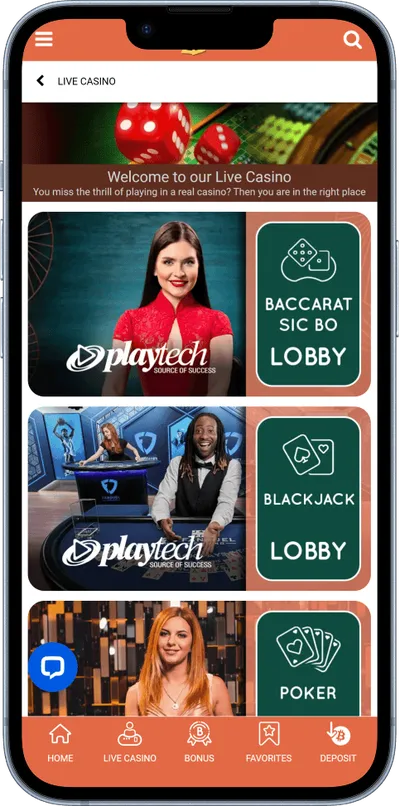 SpinXtreme Casino phone live games