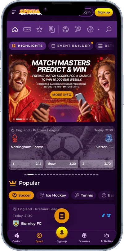 Spinania Casino phone sports betting