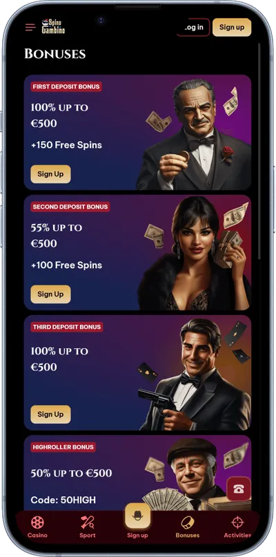 SpinoGambino Casino phone promotions