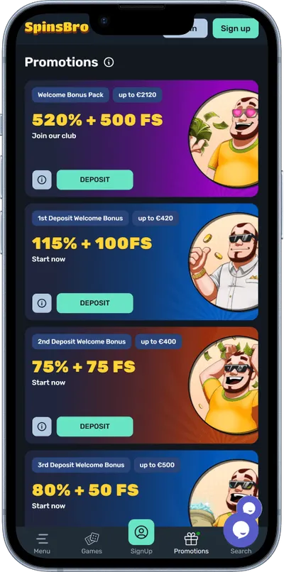 SpinsBro Casino phone promotions
