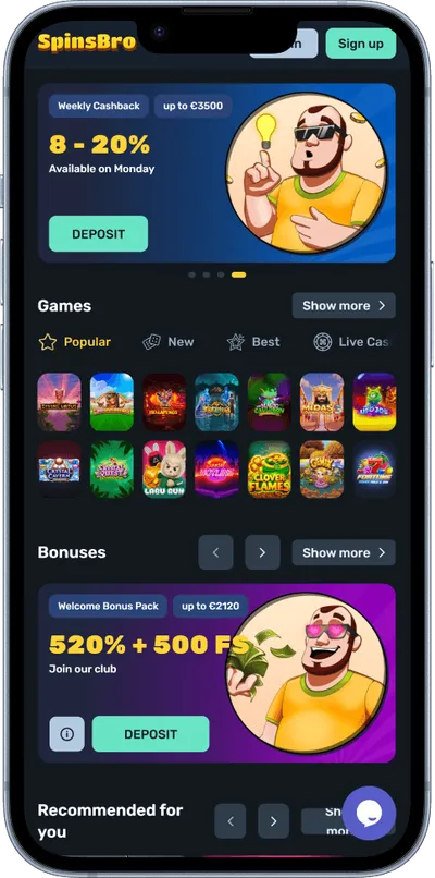 SpinsBro Casino phone welcome bonus