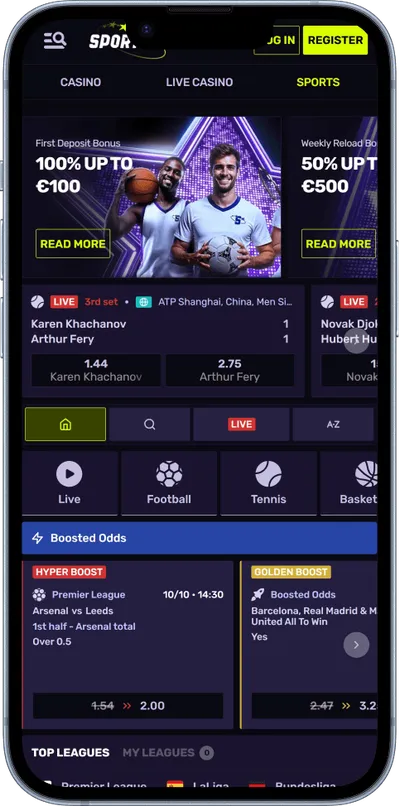 Sportuna Casino mobile sportsbook
