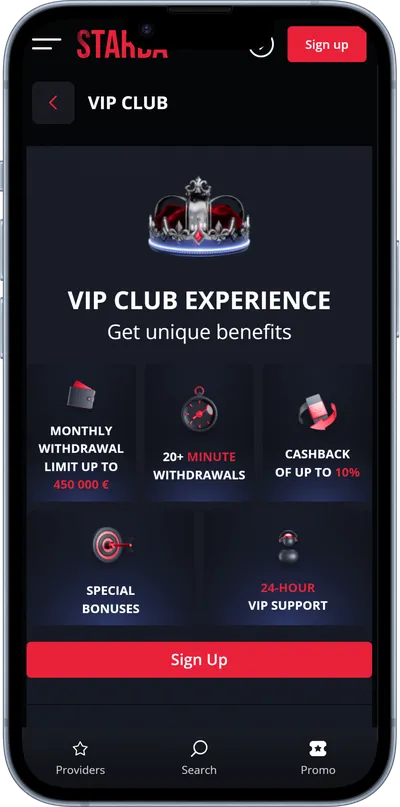 Starda casino phone screen vip club