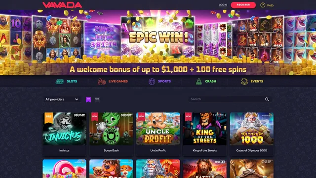 vavada casino website screen