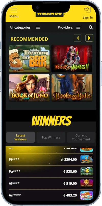 Whamoo Casino phone games